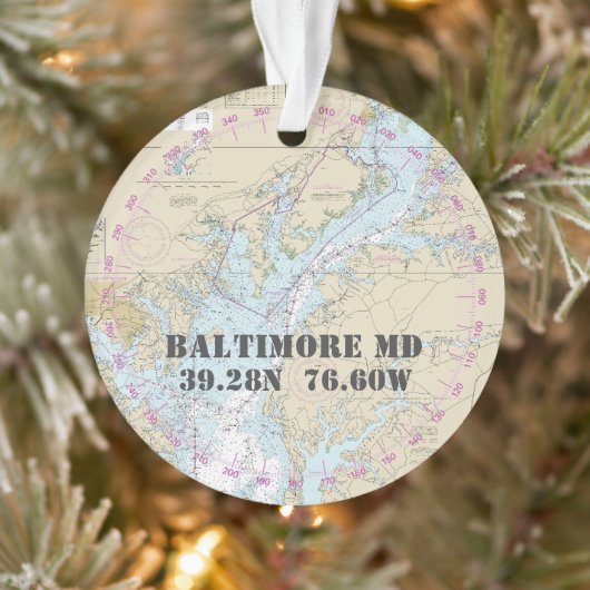 Baltimore MD Gedenkfeier Nautical 2-seitig Ornament (Baum)