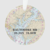 Baltimore MD Gedenkfeier Nautical 2-seitig Ornament (Vorderseite)