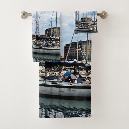 Baltimore MD - Marina in der Nähe von Fells Point Badhandtuch Set (Insitu)