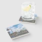 Baltimore MD - Marina in der Nähe von Fells Point Steinuntersetzer (Seitenansicht)