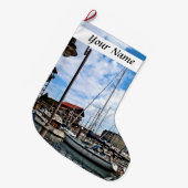 Baltimore MD - Marina Near Fells Point Großer Weihnachtsstrumpf (Vorderansicht (hängend))