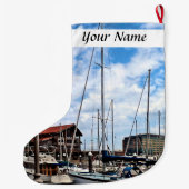 Baltimore MD - Marina Near Fells Point Großer Weihnachtsstrumpf (Rückseite)
