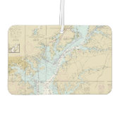 Baltimore MD Nautical Chart Monogram Bootfunktion Autolufterfrischer (Rückseite)