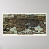 Baltimore, MD Panoramic Map - 1870 Poster (Vorne)
