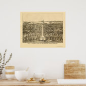 Baltimore, MD Panoramic Map - 1880 Poster (Küche)