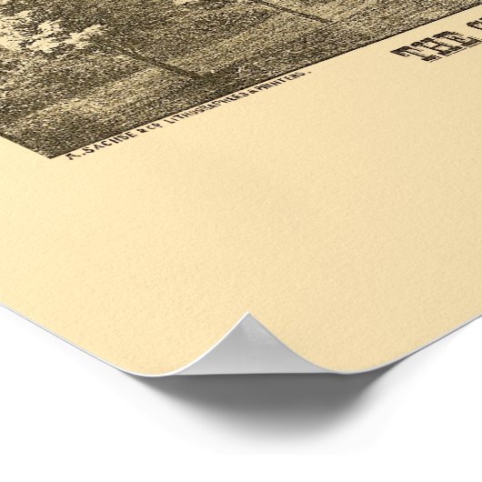 Baltimore, MD Panoramic Map - 1880 Poster (Ecke)