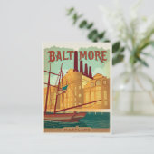 Baltimore, MD Postkarte (Stehend Vorderseite)