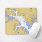 Baltimore, MD-Seehafen-Diagramm Mousepad (Mit Mouse)
