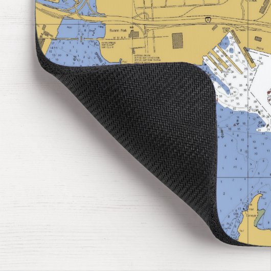 Baltimore MD-Seehafen-Diagramm mousepad (Ecke)