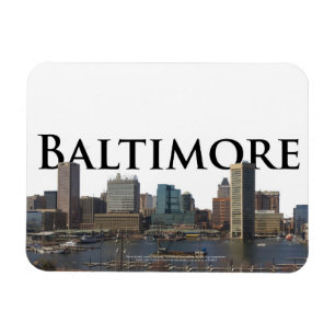 Baltimore MD-Skyline mit Baltimore im Himmel Magnet