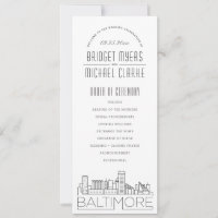 Baltimore | Modernes Hochzeitsprogramm für Deko