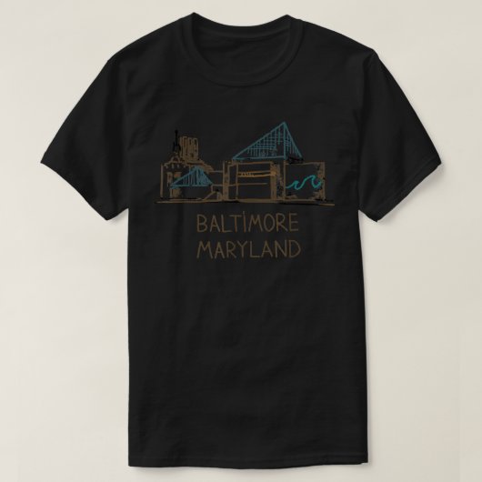 Baltimore National Aquarium Maryland T tee (Design vorne)