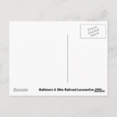 Baltimore & Ohio Eisenbahn Dampflokomotive Postkarte (Rückseite)