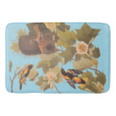 Baltimore Oriole Audubon Bird Familie mit Nest Badematte (Vorderseite)