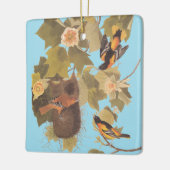 Baltimore Oriole Audubon Bird Familie mit Nest Keramikornament (Links)