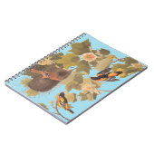 Baltimore Oriole Audubon Bird Familie mit Nest Notizblock (Linke Seite)