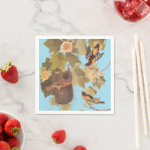 Baltimore Oriole Audubon Bird Familie mit Nest Serviette (Beispiel)