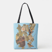 Baltimore Oriole Audubon Birds in Poplar Tree Tasche (Rückseite)