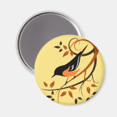 Baltimore Oriole Bird Magnet (Vorderseite/Rückseite)