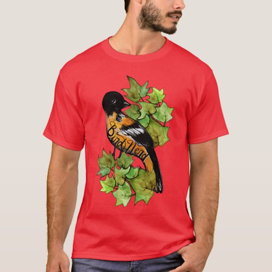 Baltimore oriole Bird Nerd Girl T-Shirt (Vorderseite)