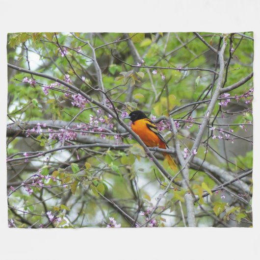 Baltimore Oriole Fleecedecke (Vorderseite (Horizontal))