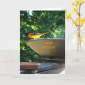 Baltimore Oriole, Geburtstag Karte (Gelbe Blume)