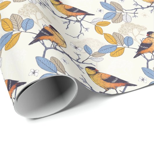 Baltimore Oriole Geschenkpapier (Rolleneckpunkt)