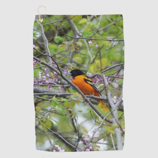 Baltimore Oriole Golfhandtuch (Vorderseite)