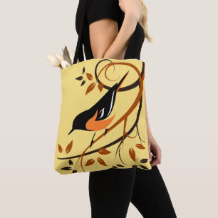 Baltimore Oriole in Baumzweig Tasche