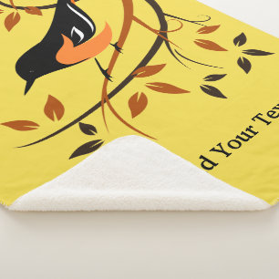 Baltimore Oriole Nature Sherpa Blanket Sherpadecke