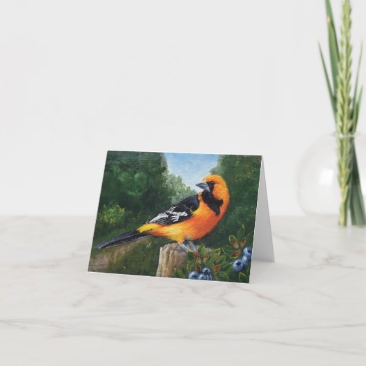 Baltimore Oriole Note Card Dankeskarte (Vorderseite)