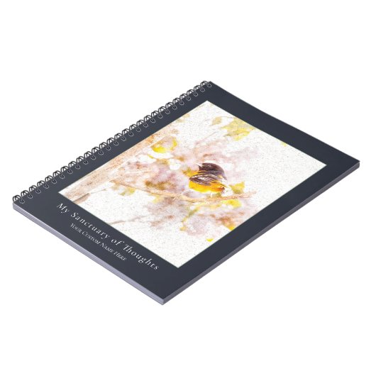 Baltimore Oriole Notebook | Nature Art Journal Notizblock (Linke Seite)