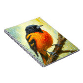 Baltimore Oriole Notebook | Rainy Bird Art Journal Notizblock (Rechte Seite)