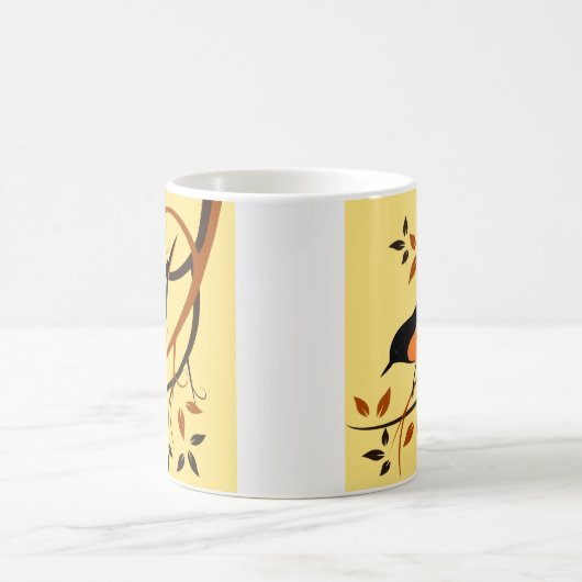Baltimore Oriole Stilvolles Vogeldesign Kaffeetasse (Mittel)