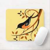 Baltimore Oriole Stilvolles Vogeldesign Mousepad (Mit Mouse)