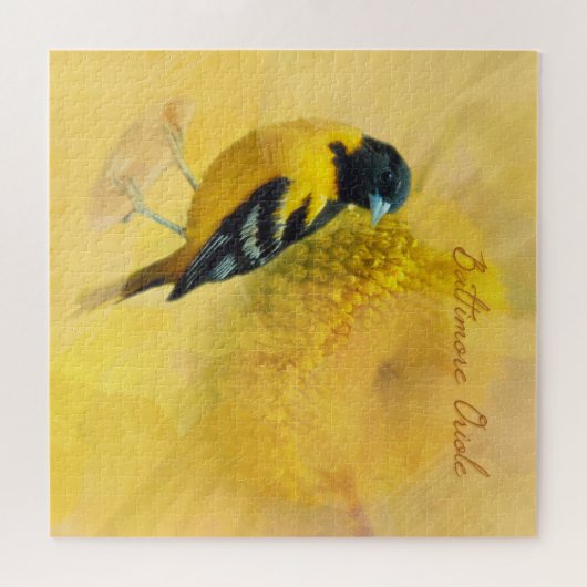 Baltimore Oriole und Daisy Puzzle (Horizontal)