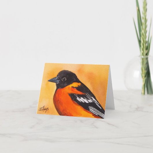 Baltimore Oriole-Vogel-Anmerkungs-Karte Karte (Vorderseite)