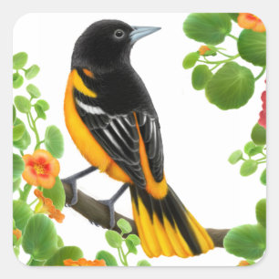 Baltimore Oriole Wild Bird Sticker