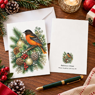 Baltimore Oriole Winter Songbirds Kollektion Mitteilungskarte
