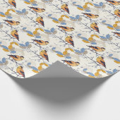 Baltimore Orioles auf Zweigen Geschenkpapier (Ecke)