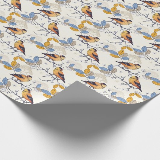 Baltimore Orioles auf Zweigen Geschenkpapier (Ecke)