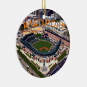 Baltimore Panorama Weihnachtsdekoration Keramik Ornament (Rechts)