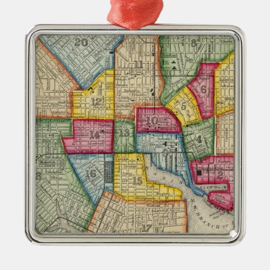 Baltimore-Plan Ornament Aus Metall (Vorne)