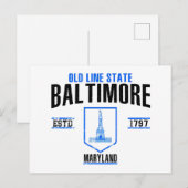 Baltimore Postkarte (Vorne/Hinten)