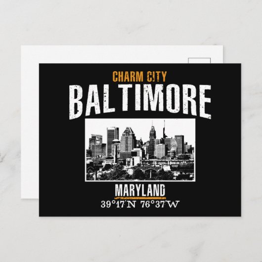 Baltimore Postkarte (Vorne/Hinten)