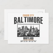 Baltimore Postkarte (Vorne/Hinten)