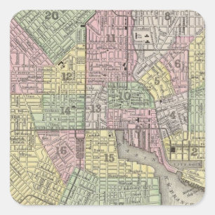 Baltimore Quadratischer Aufkleber