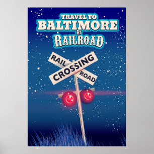 Baltimore Railroad Kreuzung Reiseplakat. Poster