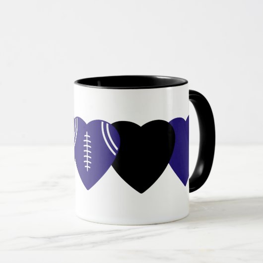 Baltimore Ravens Football Herzdesign Tasse (VorderseiteRechts)
