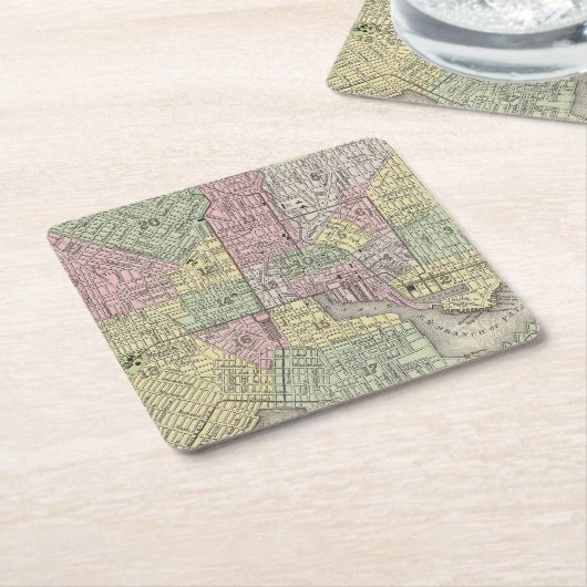 Baltimore Rechteckiger Pappuntersetzer (angewinkelt)